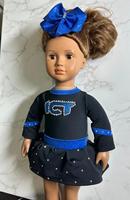 Tenue de gymnastique ou de danse personnalisée pour poupée American Girl de 18 pouces, justaucorps avec strass, conçue pour s'adapter parfaitement