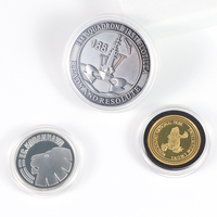 Pièce de monnaie commémorative en métal émaillé en alliage de zinc 3D avec logo personnalisé d'usine, or et argent