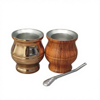 Ensemble de tasses à maté en acier inoxydable 304 à double paroi, personnalisable pour la vente en gros, avec paille bombilla, pour maté argentin traditionnel et camping