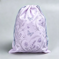 Pochette à cordon personnalisée avec logo imprimé, non tissée, écologique, recyclable, WJ, légère, résistante à la poussière, sac de rangement pour voyage