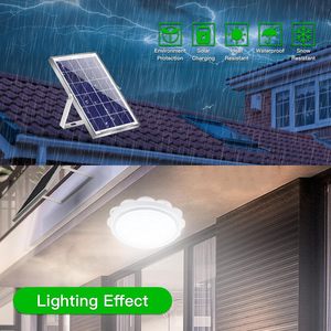 ไฟเพดาน LED พลังงานแสงอาทิตย์สำหรับใช้ภายในอาคาร พร้อมรีโมทคอนโทรล IP65 ครอบคลุมพื้นที่ 30 ตารางฟุต ขายส่งจากโรงงานโดยตรง - Product Image 2