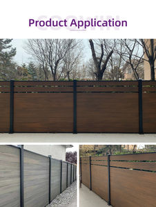 Shandong fer transparent avec alarme panneaux de clôture de confidentialité en bois WPC - Product Image 3