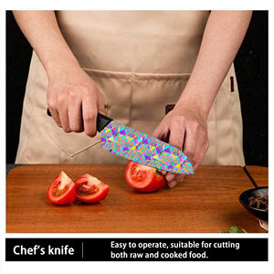 Ensemble de couteaux de cuisine en céramique populaire de 7 pièces, couteaux de chef tranchants, manches en plastique, durables, écologiques, livraison rapide - Product Image 4