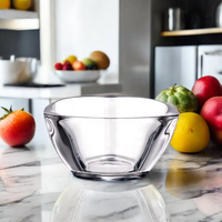 Nouvel arrivage d'assiettes en verre Assiettes à collation Service de table en verre Petit bol à fruits secs