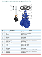 Katup Gerbang Besi Daktile Beralur dengan Dudukan Resilient 1.6 MPa (PN16) untuk Pipa Sprinkler Otomatis