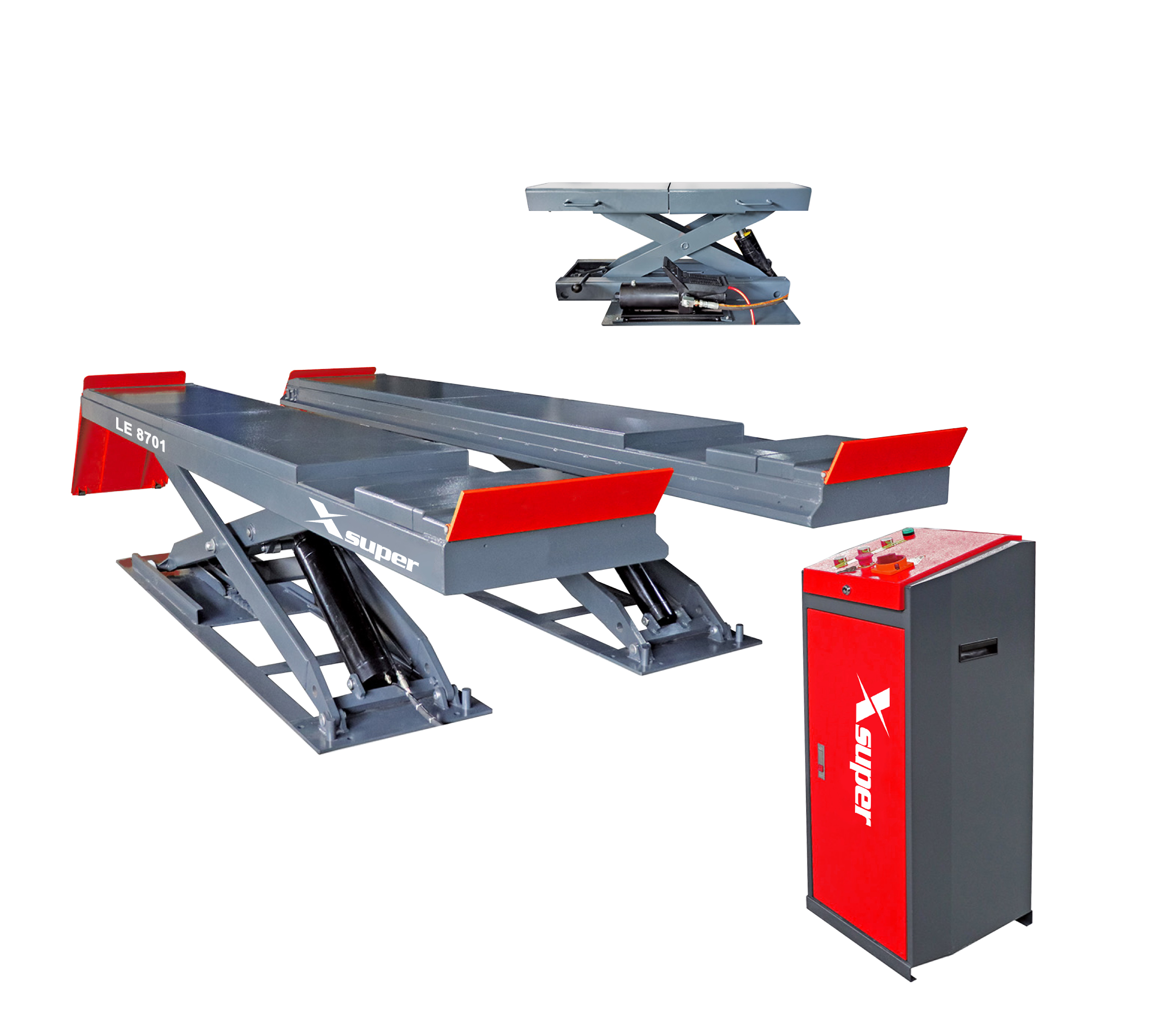 Easy automotive scissor lift for 4 Wheel Alignment with heavy double oil cylinder