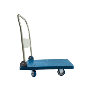 OEM Draagbare 250kg Capaciteit Vierwielige Zwenkwielen Inklapbare Staal-Kunststof Platte Kar Gereedschapsplatform Huishoudkar - Product Image 1