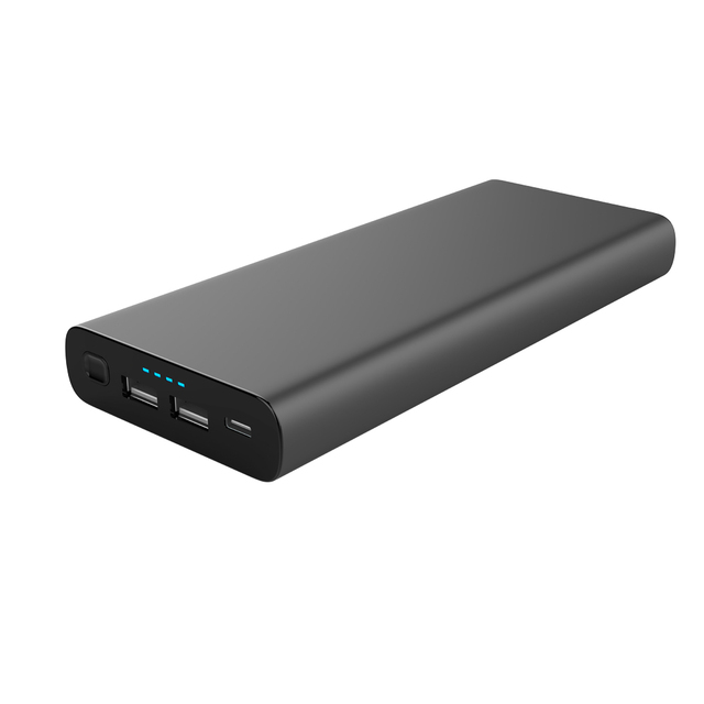 PD 100W Type-C Aluminum Alloy Power Bank 30000mAh DC 12V/20V Output for MacBook Pro Laptop Mobile Phones