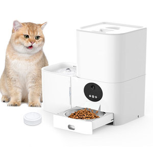 Distributeur automatique de nourriture pour animaux de compagnie avec distributeur d'eau, blanc, grande capacité, détachable, pour chat et chien - Product Image 2