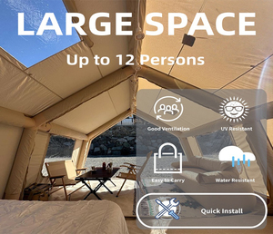 Nouvelle <span class=keywords><strong>tente</strong></span> gonflable de glamping pour 2/4 personnes, facile à installer, imperméable PU3000mm, respirante, avec pompe manuelle pour le <span class=keywords><strong>camping</strong></span> en plein air - Product Image 3