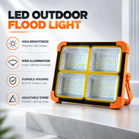 Lampe solaire LED blanche portable pour le camping en extérieur, étanche IP65, boîtier en ABS, batterie au lithium intégrée, certifiée CE, utilisation en jardin