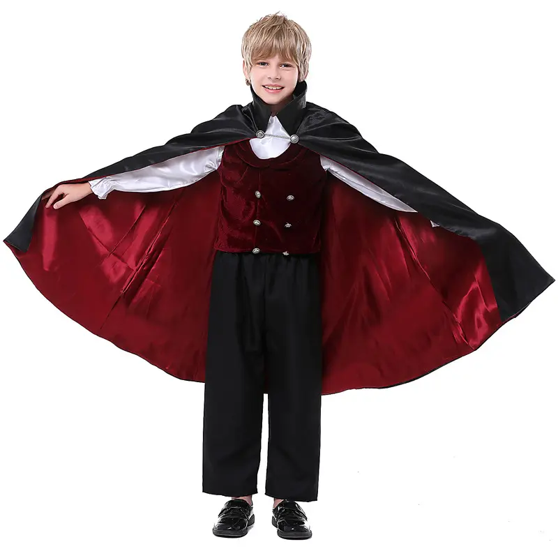 Halloween fantasia de vampiro infantil fantasia de fantasia fantasia de cosplay