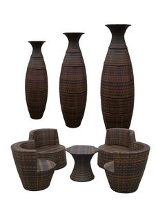 Ensemble <span class=keywords><strong>table</strong></span> <span class=keywords><strong>et</strong></span> <span class=keywords><strong>chaise</strong></span> d'extérieur en rotin pour patio Ensemble moderne d'extérieur avec personnalisation - Product Image 6