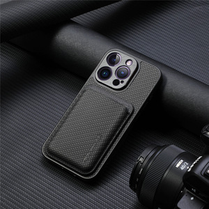 <span class=keywords><strong>Funda</strong></span> Magnética para Teléfono Móvil Iphone17 con Soporte para Tarjetas, Diseño de Fibra 15, Compatible con Fábrica, 16 - Product Image 6