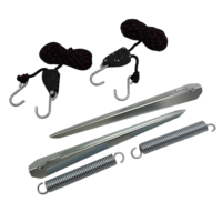 Lève-soleil 57780 #   Kit de fixation pour auvent en acier, robuste et réglable, avec pince de suspension pour corde de 6 mm, toutes saisons, non étanche