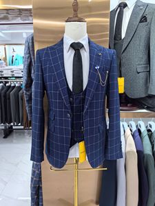 Full Men's Suit <strong>Wedding</strong> 3 Piece Set <strong>for</strong> Men 2024 Slim <strong>Jacket</strong> Blazers Coat Trousers Formal Single - Product Image 3