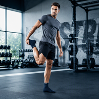 Chaussettes de course anti-microbiennes en coton, chaussettes de sport respirantes en maille, soutien de la voûte plantaire, entraînement fitness