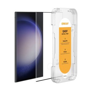 Bon marché Vente en gros pour <span class=keywords><strong>Samsung</strong></span> <span class=keywords><strong>Galaxy</strong></span> <span class=keywords><strong>S22</strong></span> <span class=keywords><strong>Ultra</strong></span> 5G ENKAY Installation facile Pliage à chaud Colle latérale Film de verre trempé - Product Image 2