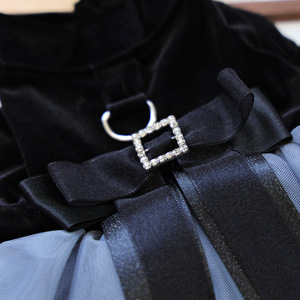 PETCIRCLE Ropa para Mascotas para Primavera y Otoño, Cachorros de Perro Pequeños, Trajes para Fiestas, Serie Oscura, Vestido de Novia Encantador - Product Image 4
