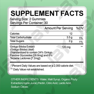 जिंकगो बिलोबा निकालने गummies प्राकृतिक पूरक जिन्को बिलोबा गुम्मस - Product Image 6