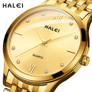 Envío Directo HALEI Nuevo Reloj de Cuarzo Original para Hombre con Diamantes, Resistente al Agua 3BAR, Acero Inoxidable, Movimiento Japonés, Venta al Por Mayor - Product Image 2