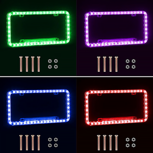 Xiangta Custom Auto Eing Kentekenplaat Frame Auto 12 V 54 Led Kleur Licht Acryl Kentekenplaat Afdekking - Product Image 2