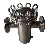 Boîtier de filtre à panier en acier inoxydable SS304 SS316, surface sablée externe, pour filtration industrielle de liquides