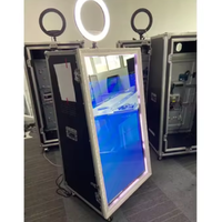 Photomaton instantané GT Magic Mirror pour iPad, appareils photo reflex et smartphones avec connectivité Wi-Fi/USB et boîtier en aluminium