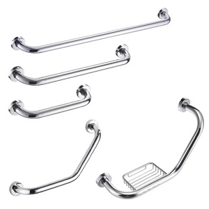 Barres d'appui en acier inoxydable 201, polies, pour salle de bain, soutien pour personnes âgées, design moderne - Product Image 1
