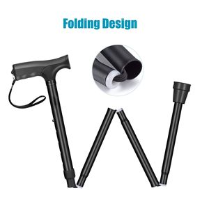 Bastón Plegable de Aleación de Aluminio, Telescópico, Antideslizante, Portátil, para Senderismo, en Negro, Morado, Azul y Azul Lago - Product Image 4