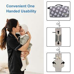 Échantillon gratuit Nouveauté Tapis à langer imperméable personnalisé pour animaux de compagnie Tapis à langer pliable portable pour bébé Sac pour les voyages - Product Image 5