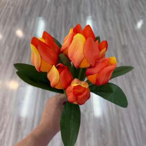 <span class=keywords><strong>Tulipanes</strong></span> artificiales de tacto real Decoración de floristería realista hecha a mano para el Día de San Valentín Graduación de Acción de Gracias Día DE LA Madre - Product Image 6