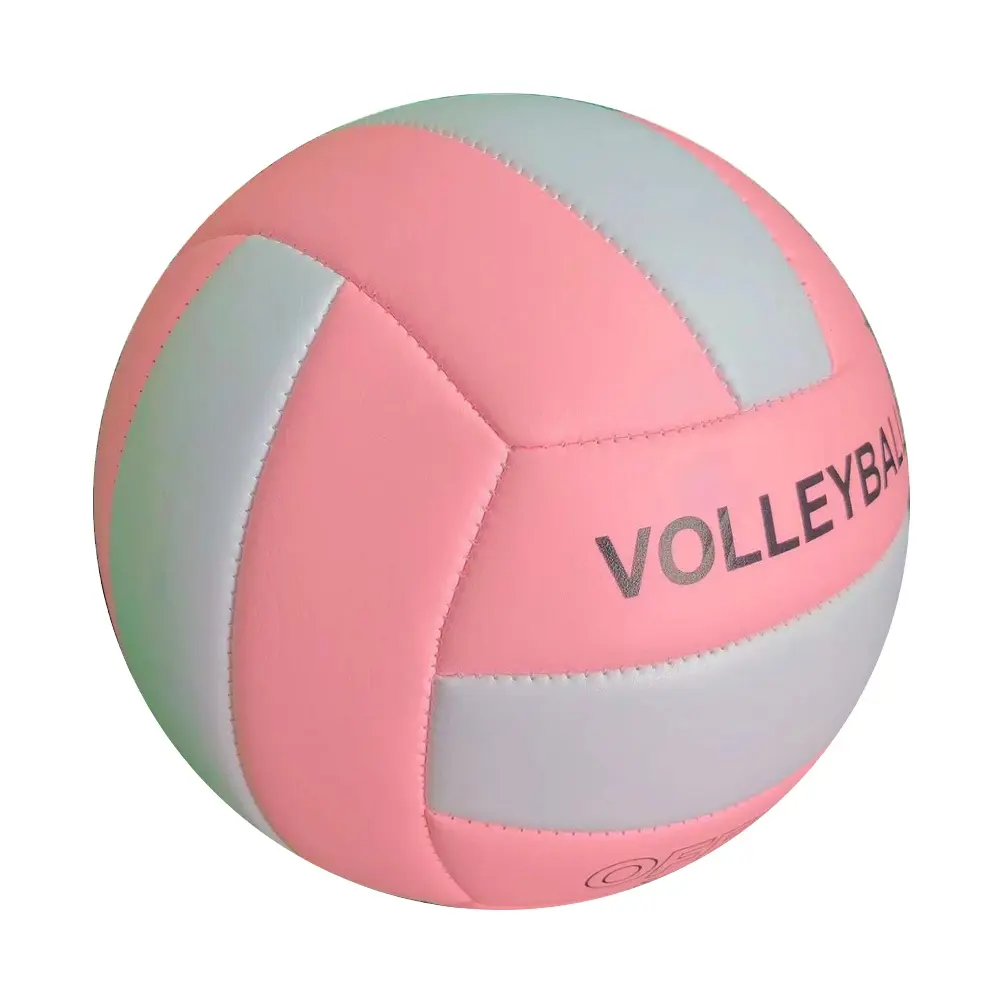 Volley-ball de compétition professionnel en PVC de volley-ball rose de taille standard 5 pour balles d'entraînement de sports de plage