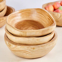 Moderne houten fruitschaal, dienblad voor huishoudelijk gebruik, houten dienblad voor snacks, fruit, gebak, luxe premium houten serveerschaal voor feestjes