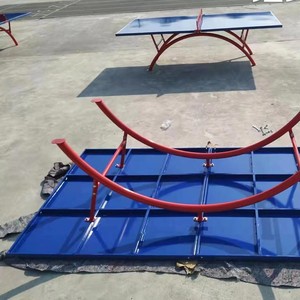 Table de ping-pong d'extérieur, surface en plaque d'acier, résistante aux intempéries, pour le tennis de table, le badminton, le tennis 5527544 - Product Image 1