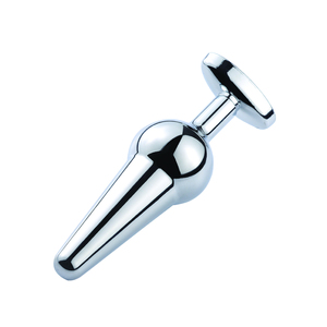 Wholesale Sterling Steel Gem <strong>Anal</strong> Plug <strong>Straight</strong> D Oval Design for Enhanced Sex Stainless Sex Toy - Product Image 2