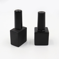 Flacon vide en verre noir pour vernis à ongles 10 ml, carré ou rond, pour gel UV, avec bouchon à pinceau