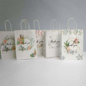 Sacs cadeaux en papier kraft KUAIMA 22*11*27cm pour l'artisanat, merci, bonbons, biscuits, emballage pour mariage, anniversaire et décorations de fête - Product Image 2