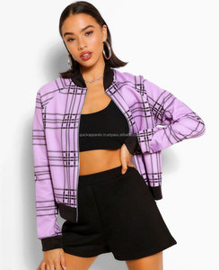 Chaqueta Bomber de Forro Polar para Mujer, Otoño-Invierno 2026, con Parches de Chenilla, Transpirable, Resistente al Viento, Talla Grande, Cierre de Cremallera, Estilo Casual - Product Image 3