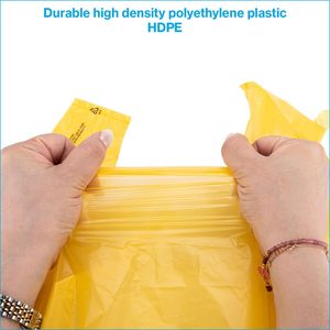 ถุงช้อปปิ้งพลาสติกสีเหลืองแบบเสื้อยืด - Product Image 3