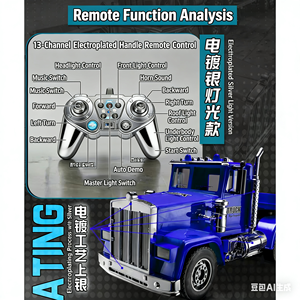 Camion de transport télécommandé DWI DOWELLIN, semi-<span class=keywords><strong>remorque</strong></span> d'ingénierie, 13 canaux, avec son et lumières, pour enfants - Product Image 4