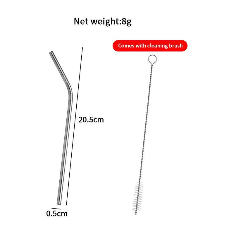 หลอดดูดโค้งบาง316สีดั้งเดิม