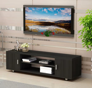 Mobile <span class=keywords><strong>TV</strong></span> Moderno per Televisori da 70-75 <span class=keywords><strong>Pollici</strong></span> con Ripiani in Vetro e Armadietti, Grande Centro di Intrattenimento - Product Image 2