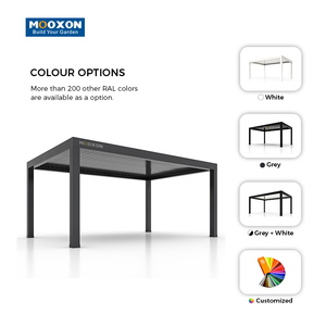 Bán buôn có thể thu vào pergola cơ giới <span class=keywords><strong>louver</strong></span> mái ngoài trời không thấm nước gian hàng cho các nhà hàng và quán cà phê - Product Image 4