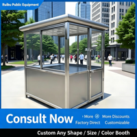Kiosques de sécurité modulaires portables en acier inoxydable préfabriqués pour l'extérieur, cabines de garde personnalisées, kiosque de paiement des péages