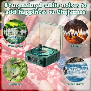 Regalo de Navidad Retro Waves Reproductor de discos de vinilo Proyector RGB recargable Luz nocturna de ruido blanco con altavoz para fiesta de dormitorio - Product Image 2