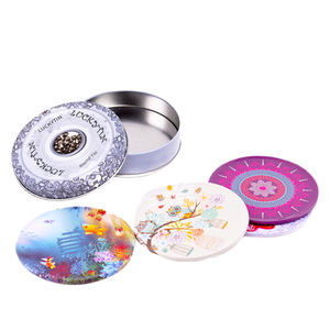 Custom Round Shape Metal <span class=keywords><strong>Mug</strong></span> Coaster Box Cerveja Promoções Pubs Restaurantes Presente Turista Lembranças Pretty Coaster <span class=keywords><strong>Tin</strong></span> Can - Product Image 6
