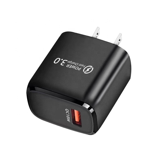 US Plug High Quality 18W Wall USB Charger Portable QC3.0 Quick Charge USB Charger Adapter