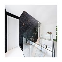Conceptions personnalisées en usine Escalier de maison en duplex avec bande de roulement en verre feuilleté trempé Escalier d'intérieur invisible