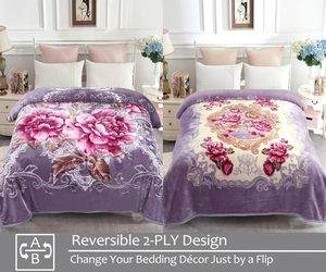 Warm Luxury Heavy Raschel Mink Korean Style All-Season Double Layer Thick <b>Big</b> Bed <b>Blanket</b> Knitted Floral Pattern Home - Product Image 3
